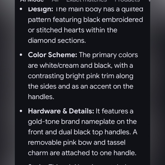 BETSY JOHNSON mini quilted hearts satchel bag LNWOT - Picture 6 of 9